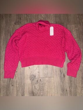 NWT French Connection Bright Pink Turtleneck Sweater small
